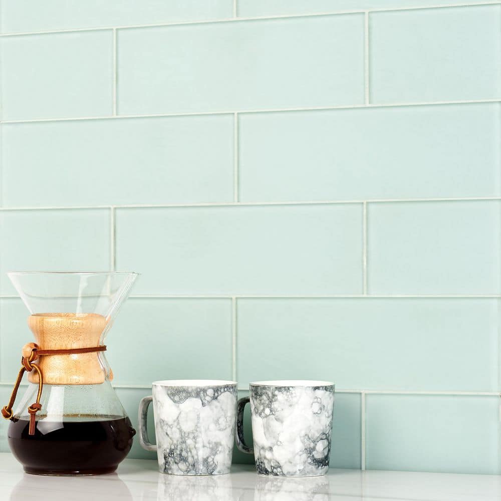 Turquoise Glass Subway Tile for Kitchen and Bathroom