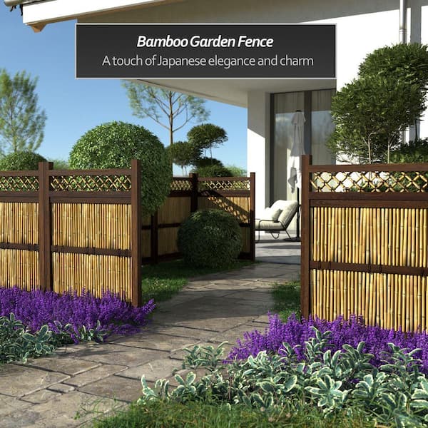 Red Lantern 47 in. Bamboo Garden Fence WD97132-4x3 - The Home Depot