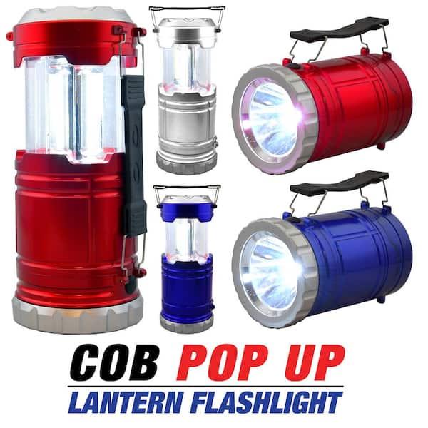 LED Pop Up Camping Lantern with a Flame Effect - Camping Lanterns - Torches  - Leisure