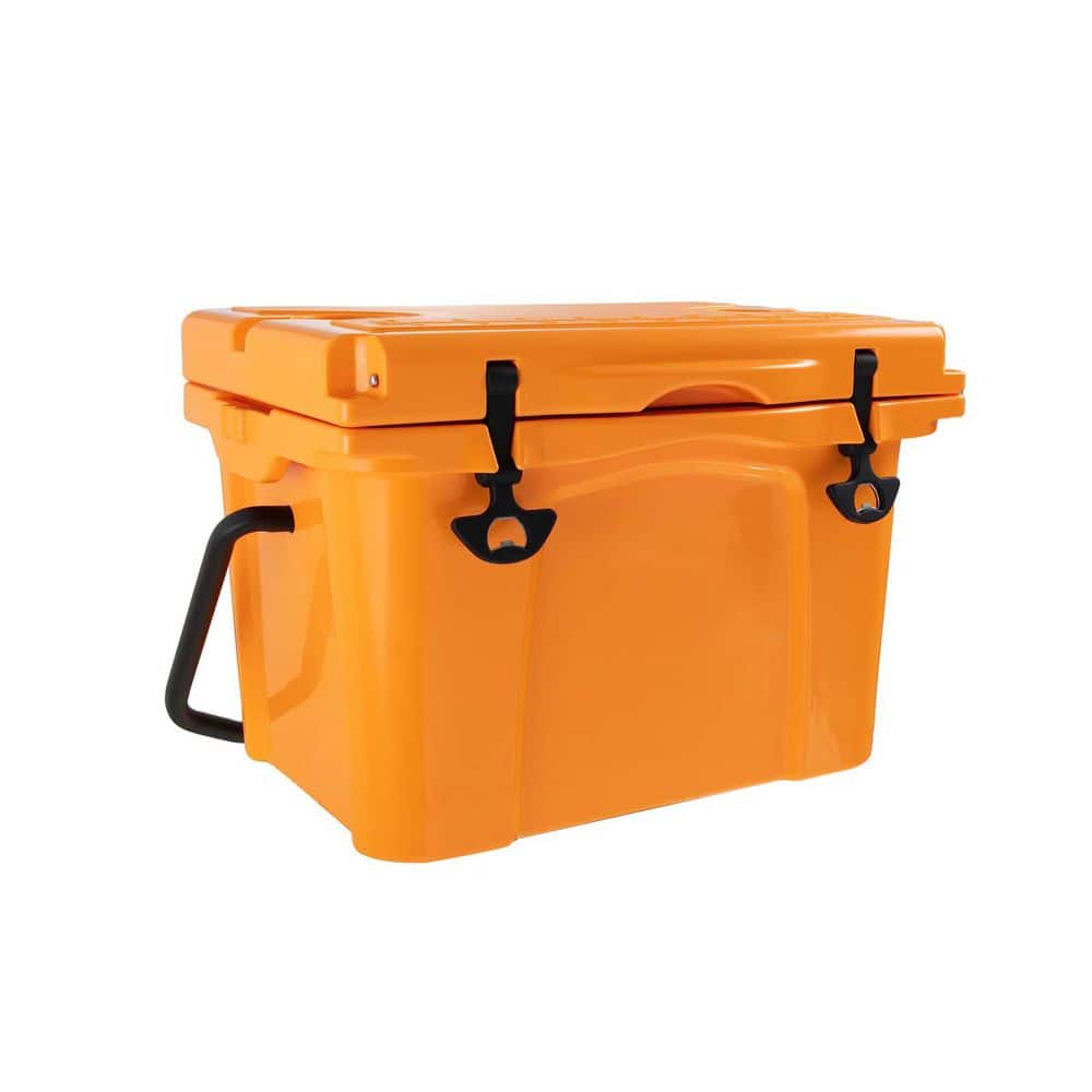 25 qt. Portable Cooler, Insulated Hard Cooler with Bottle Opener, Cup Holder, Forming Ruler, Travel, Beach (Orange) price history on PriceWatchPro