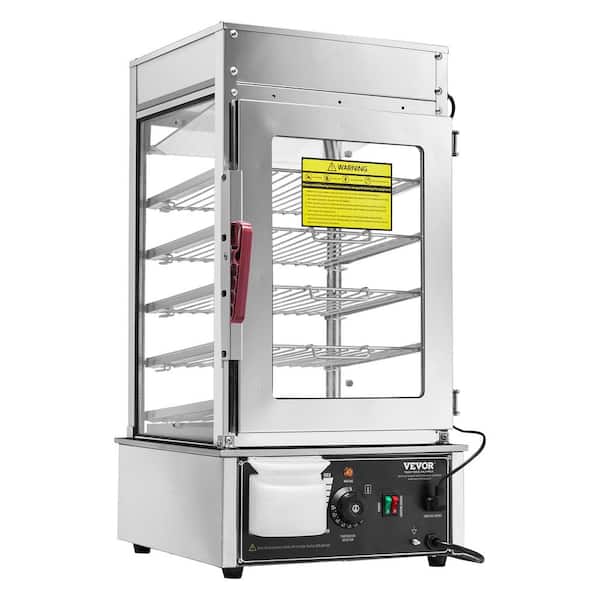 VEVOR Commercial Food Warmer Display 60 Qt. in Silver Buffet Silver with 5Warming Sections 86℉~230℉ Temperature Control