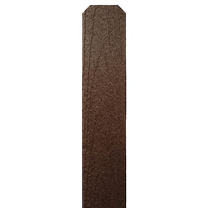 3/8 in. x 3-1/2 in. x 5 ft. 9 in. Rosewood Wood Grain Embossed Composite Dog Ear Fence Picket