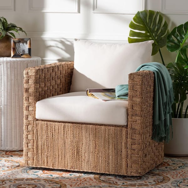 Rhinos Light Brown Seagrass Arm Chair