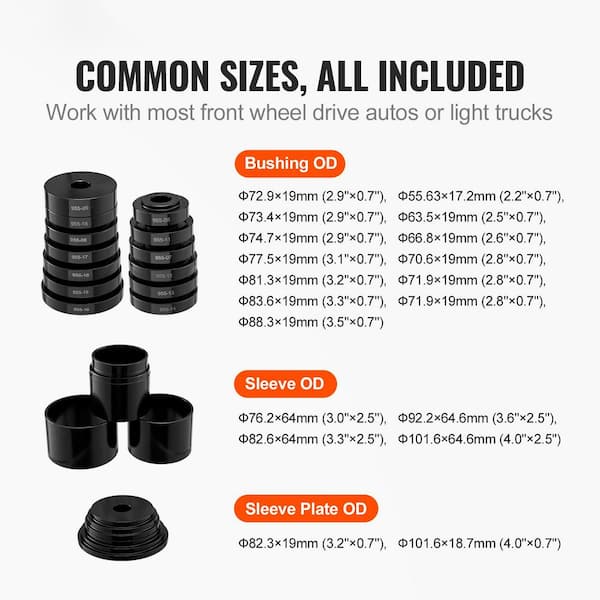 SKYSHALO Wheel Bearing Press Kit, 23-Pieces FWD Bearing Puller