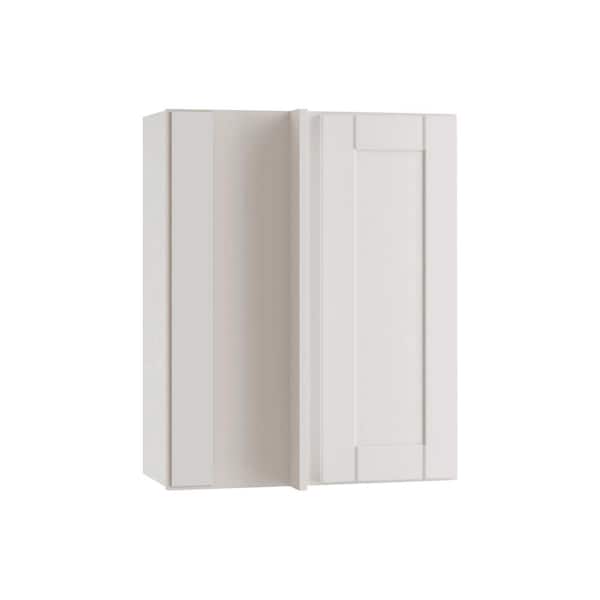 Home Decorators Collection Washington Vesper White Plywood Shaker Assembled Corner Kitchen Cabinet Soft Close 24 in W x 12 in D x 30 in H