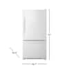 Whirlpool 22 Cu Ft Bottom Freezer Refrigerator In White With Spill Guard Glass Shelves Wrb322dmbw The Home Depot