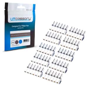 6-Pin To Cut-End Connector for Philips Hue Lightstrip Plus (Solder-On) (10-Pack, White - Standard 6-Pin V3)
