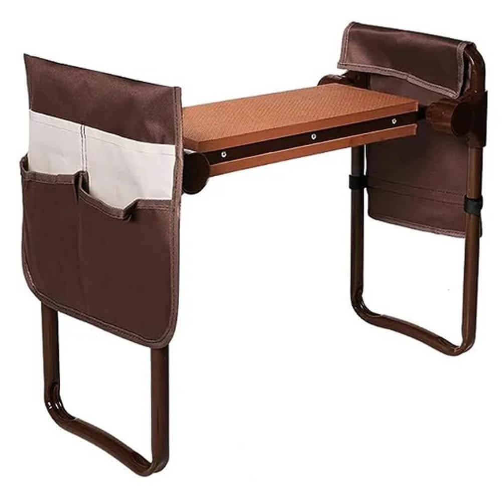 Metal Garden Stool, Garden Kneeler and Seat Folding Kneeling Bench Stool wi