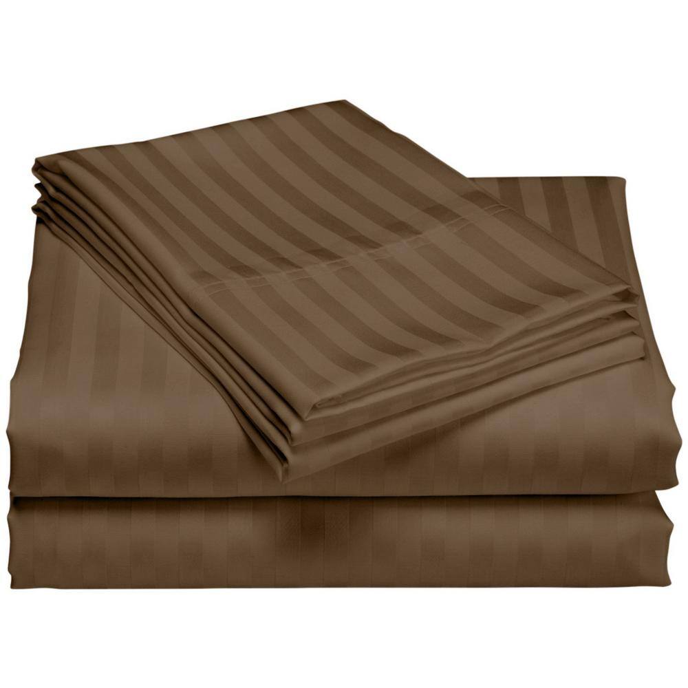 Hotel London 600-Thread Count 100% Cotton Deep Pocket Striped Sheet Set (Tw