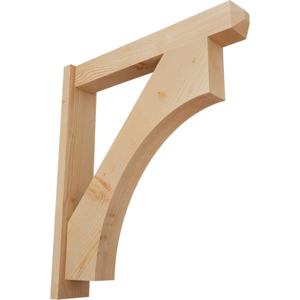 Ekena Millwork 6 in. x 34 in. x 30 in. Douglas Fir Westlake Craftsman Smooth Outlooker