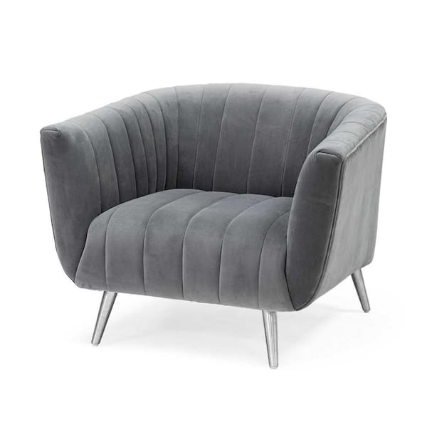 accent chair with silver legs