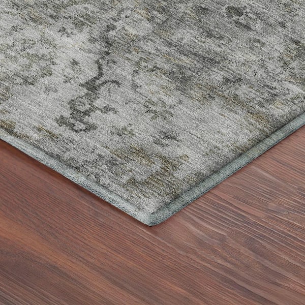 Mayfield Premium Machine Washable Abstract AMF2359 Beige 2 ft. x 3 ft. Accent Rug