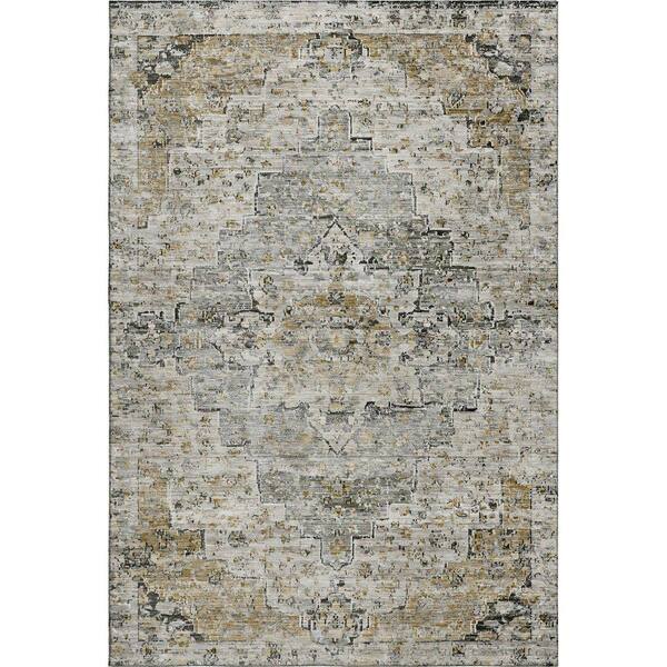 Mayfield Premium Machine Washable Abstract AMF1832 Taupe 10 ft. x 14 ft. Area Rug