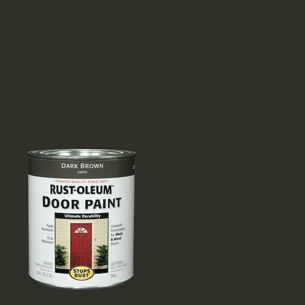 Rust-Oleum Stops Rust 1 qt. Dark Brown Door Paint (2-Pack)