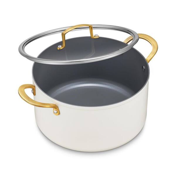 thumbnail image 2 of AuFranc™ Hybrid Nonstick 2 Quart Stainless Steel Saucepan With Glass Lid, Induction Sauce Pan With Honeycomb Carving, Non-stick Sauce Pot Compatible With All Cooktops, Dishwasher Safe, Non-Toxic 2 of 14