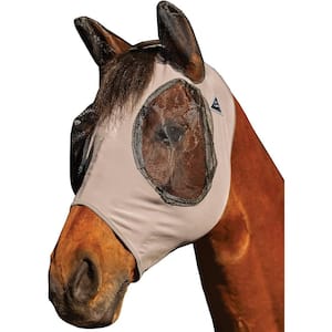 Horse Fly Mask with Charcoal Pattern, Maximum Protection and Comfort