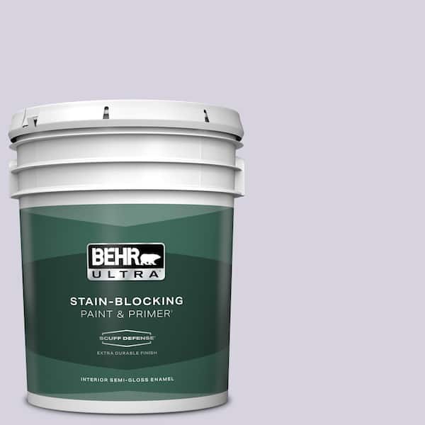 BEHR ULTRA 5 gal. #650E-2 Lovely Lavender Extra Durable Semi-Gloss Enamel Interior Paint & Primer