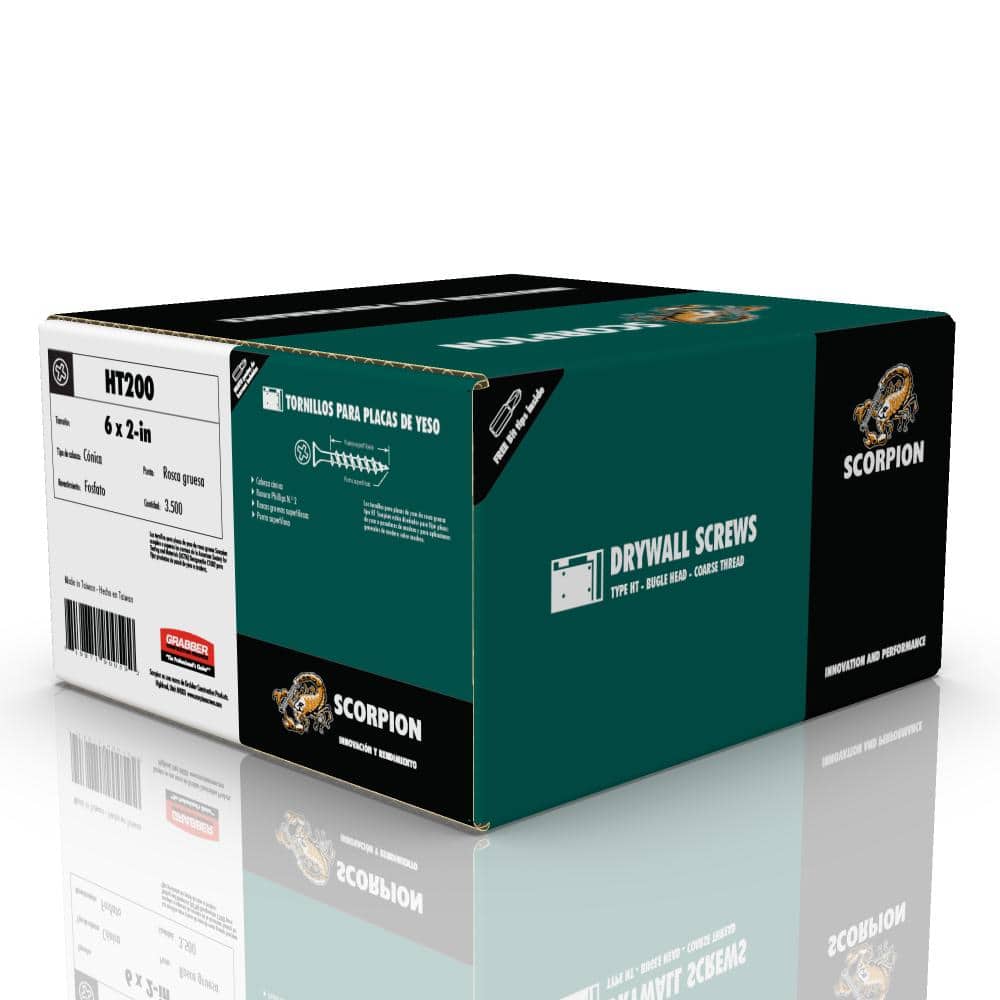 6 x 2 in. Phillips Drive Bugle Head Coarse Thread Coarse, Bulk