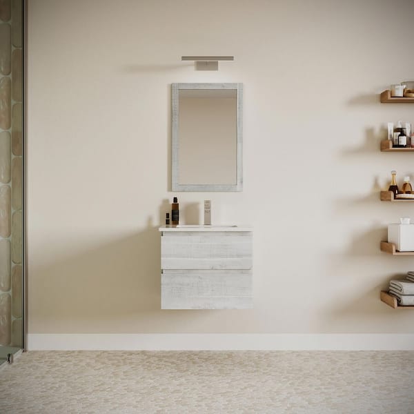 Formosa 23 in. Wall Mount Floating Single Bath Vanity Cabinet without Top in Rustic White