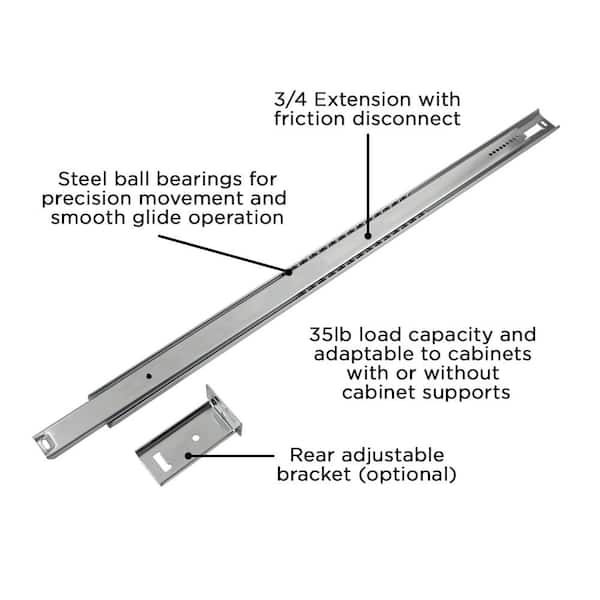 22 in. Center Mount Drawer Slide (1-Pack) 22 in. Center Mount Drawer Slide (1-Pack)