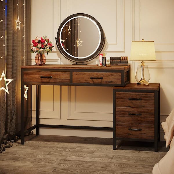 Vanity table brown discount