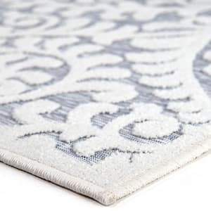 Quail Hollow Off-White 2 ft. x 8 ft. Indoor/Outdoor Runner Rug