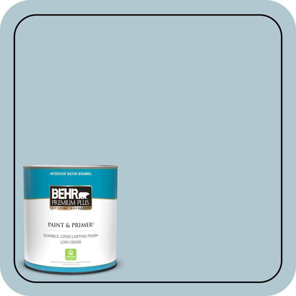 1 qt. #T15-8 Elusive Blue Satin Enamel Low Odor Interior Paint & Primer price history on PriceWatchPro