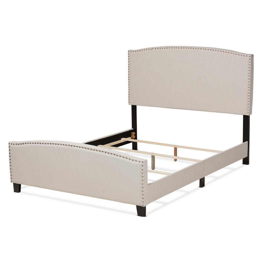 Baxton Studio Morgan Beige Queen Size Panel Bed 162-10312-HD - The Home ...