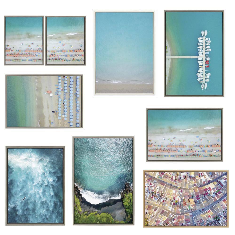 Maui Black Sand Beach Teal Waters Canvas Print, 18x40