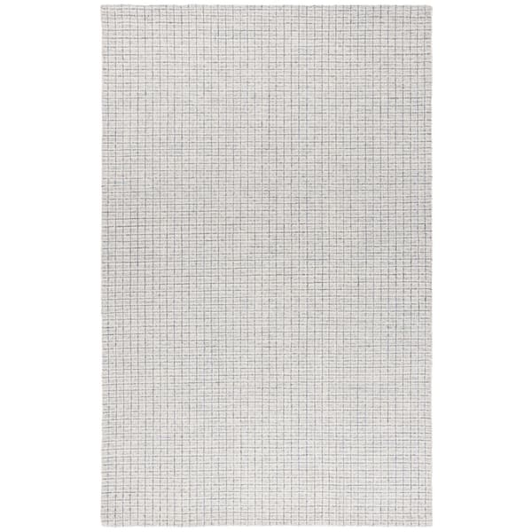 Ebony 8 ft. x 10 ft. Light Blue/Ivory Tile Geometric Area Rug