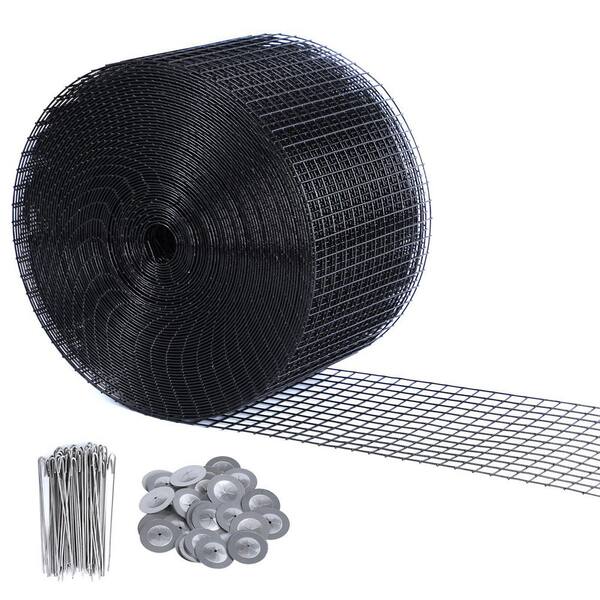 Solar Panel Bird 6 in. x 100 ft. PVC Coated Mesh with 70-Piece Stainless Steel Fasteners for Bird, Squirrel Proof