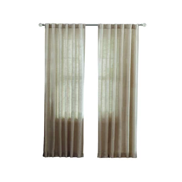 Home Decorators Collection Faux Linen Light Filtering Window Panel In Taupe 50 W X 84 L 1623924 The Depot Home Decorators Collection Faux Linen, Tuesday Morning Curtains And Rods