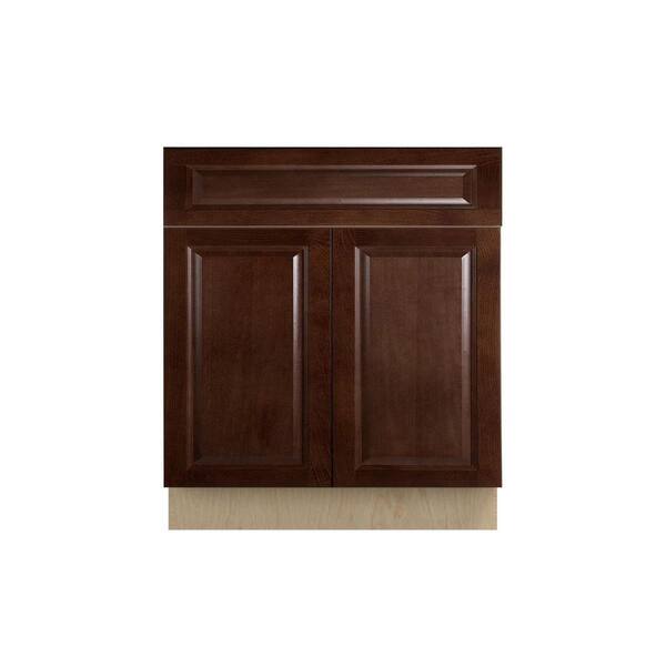 Charlotte Raised 30 in. W x 34.5 in. H x 24 in. D in Bordeaux Plywood Assembled Sink Base Cabinet