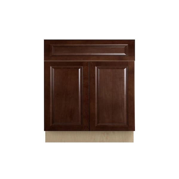 Charlotte Raised 30 in. W x 34.5 in. H x 24 in. D in Bordeaux Plywood Assembled Sink Base Cabinet
