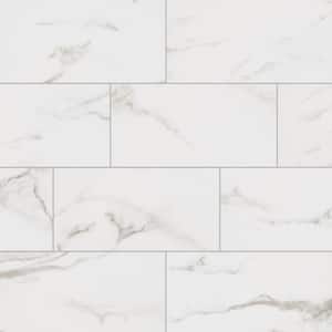 Michelangelo White 9 in. x 18 in. Glossy Ceramic Wall Tile (21.8 sq. ft./Case)
