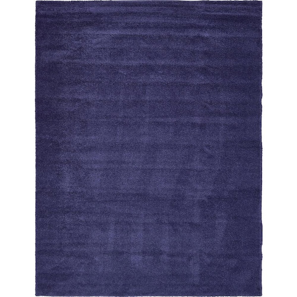 Unique Loom Solo Calabasas Navy Blue 10' 0 x 13' 0 Area Rug