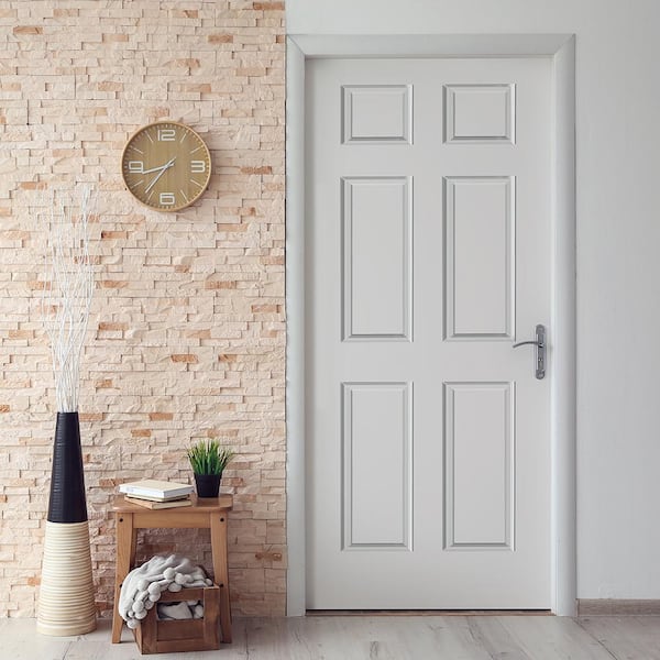 Builders Choice 32 in. x 80 in. 6-Panel Tex tured Right-Hand