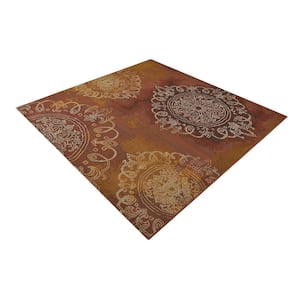 Outdoor Trio Rust Red 6' 0 x 6' 0 Square Rug