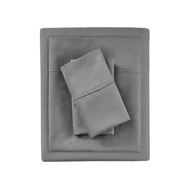 Beautyrest 1000 Thread Count Heiq 4-Piece Charcoal Cotton Blend Solid Queen Cooling Sheet Set