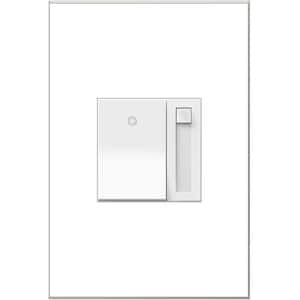 Adorne Paddle 0-10V Rocker Dimmer with Microban for Dimmable LED Fixtures, 3-Way/1-Pole, White