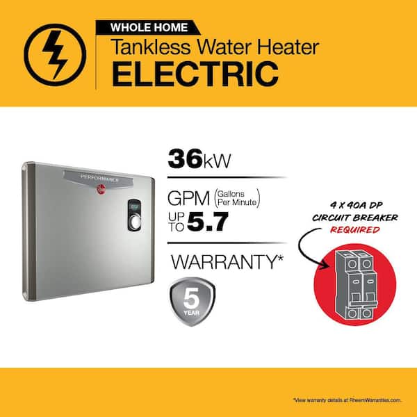 Performance 36 kW 7.03 GPM 240-Volt Self-Modulating Electric Tankless Water Heater