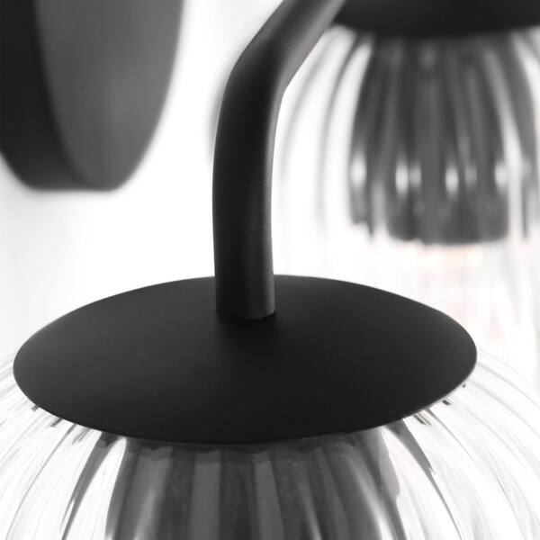 Generation Lighting - Eisele 24 in. W x 8.375 in. H 3-Light Midnight Black Dimmable Bathroom Vanity Light with No Bulbs Included