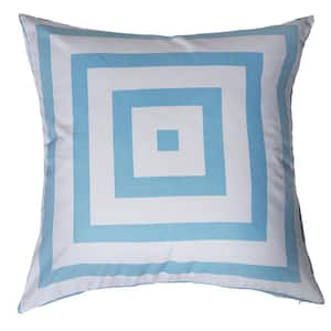 Dann Foley Chambray Blue, White 8 in. x 24 in. Throw Pillow
