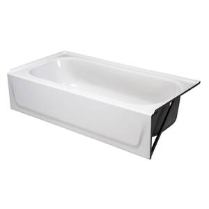 Aloha NexTile 30 in. x 60 in. x 74.5 in. Standard Fit Alcove Bath and Shower Kit with Right-Hand Drain in White