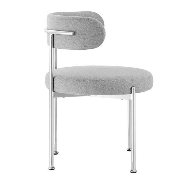 Silver fabric best sale dining chairs