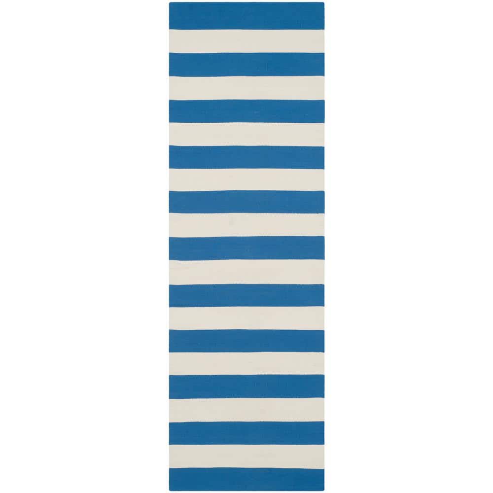 Montauk Blue/Ivory 2 ft. x 6 ft. Striped Runner Rug price history on PriceWatchPro