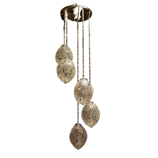 AFD 20 Light Multi-Color Crystal Empire Chandelier for Living Room with No Bulbs Included