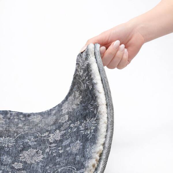 Dream Shag Premium Machine Washable Abstract ADS680 Blue 9 ft. x 12 ft. Area Rug