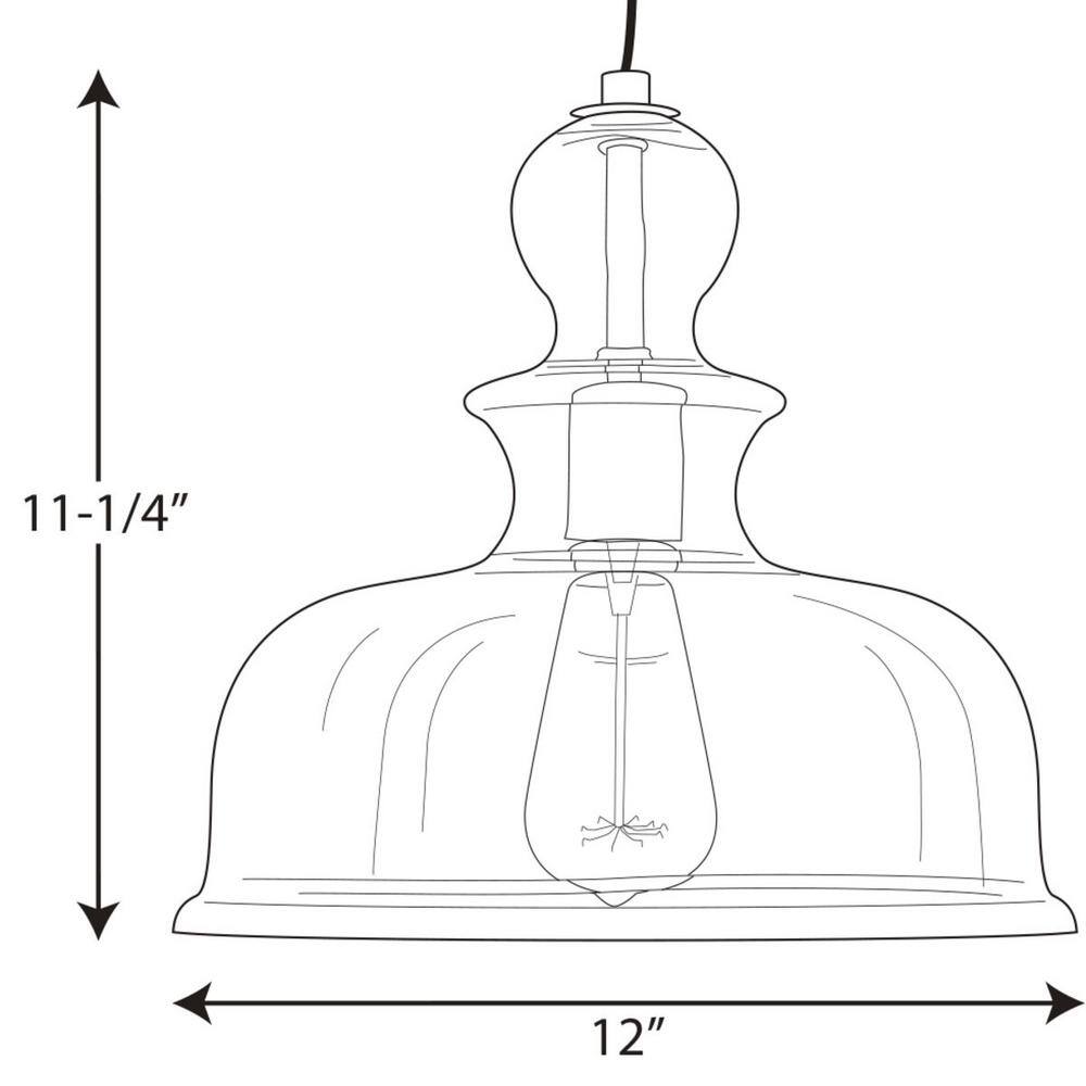 Staunton Brushed Nickel 15'' Modern Pendant Light with Clear Glass Shade