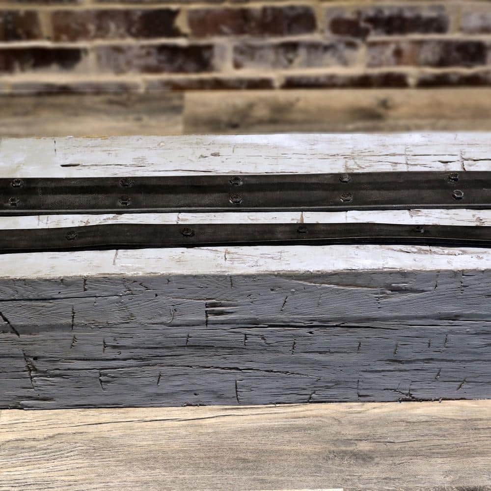 Flexible Black Iron Beam Strap with Bolts for Faux Wood Beams